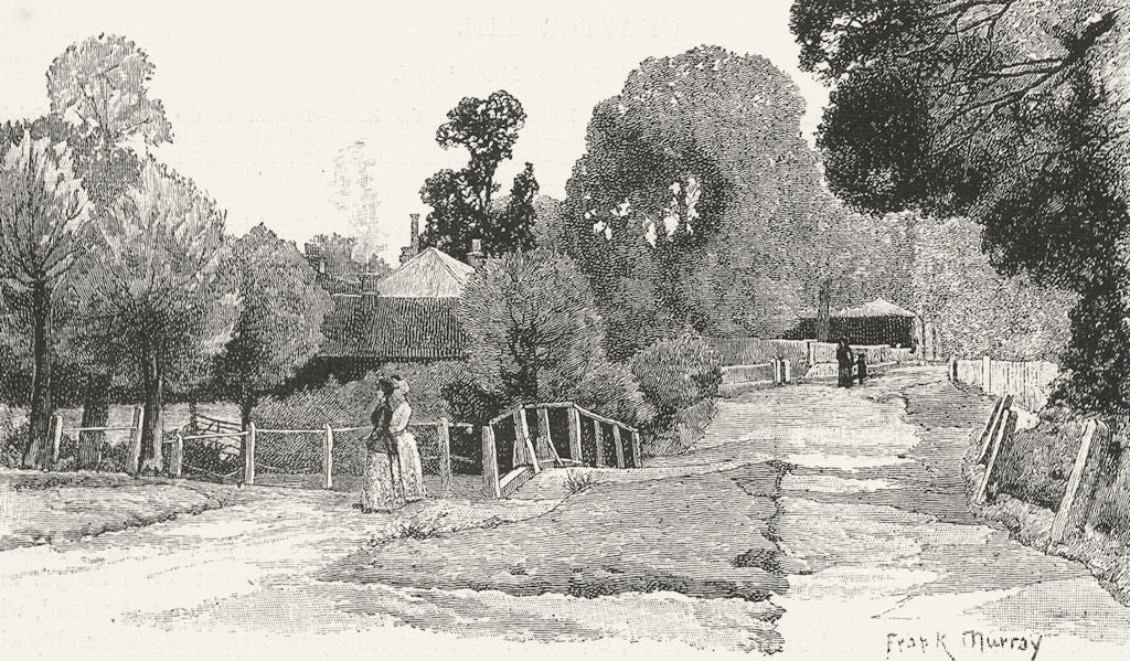 LONDON. Malden 1888 old antique vintage print picture